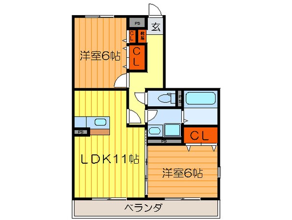 グランドアベニュ－Ⅰ番館の物件間取画像